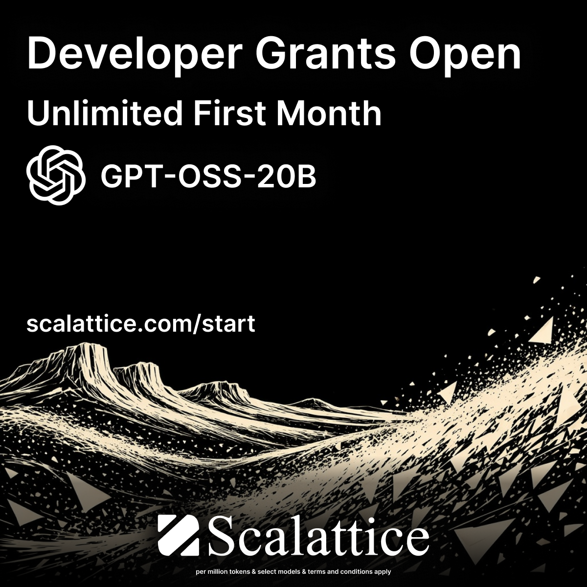 Developer grant open: unlimited GPT-OSS month on Scalattice